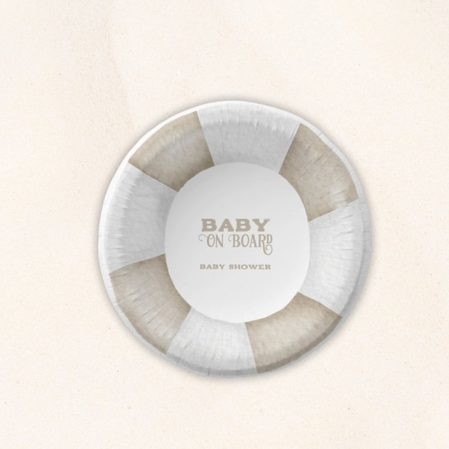 Bols En Carton Surf Board Baby Shower Custom (Baby on Board Gender Neutral Shower)