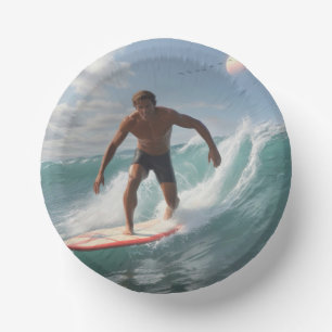 Bols En Carton Surfer d'anniversaire