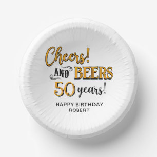 Bols En Carton Surprise Soirée d'anniversaire et bière