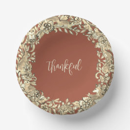 Bols En Carton Thanksgiving Russe Woodland Animal Fall Copper