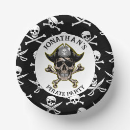 Bols En Carton Thème pirate Parti Skull Adulte.Croix Bones