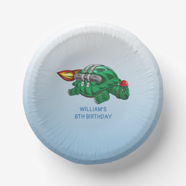 Bols En Carton Tortue Fusée (Recto)