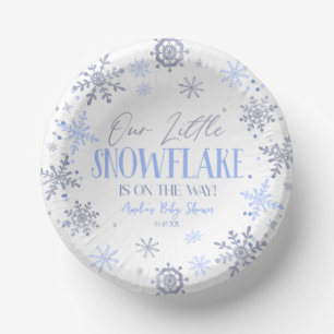 Bols En Carton Un petit Baby shower bleu hivernal