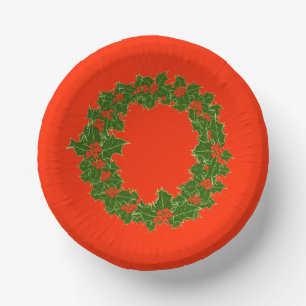 Bols En Carton Une joyeuse couronne de Noël