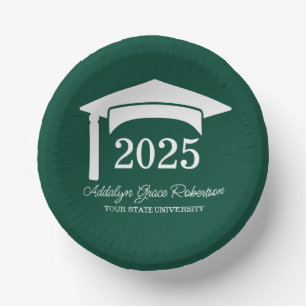 Bols En Carton Université Collège Vert Casquette Promotion 2025
