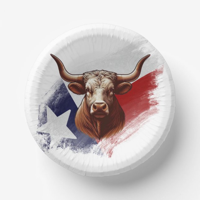 Bols En Carton Vache longhorne du Texas (Recto)