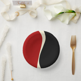 Bols En Carton Vagues simples 2 en rouge et crème