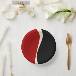Bols En Carton Vagues simples 2 en rouge et crème