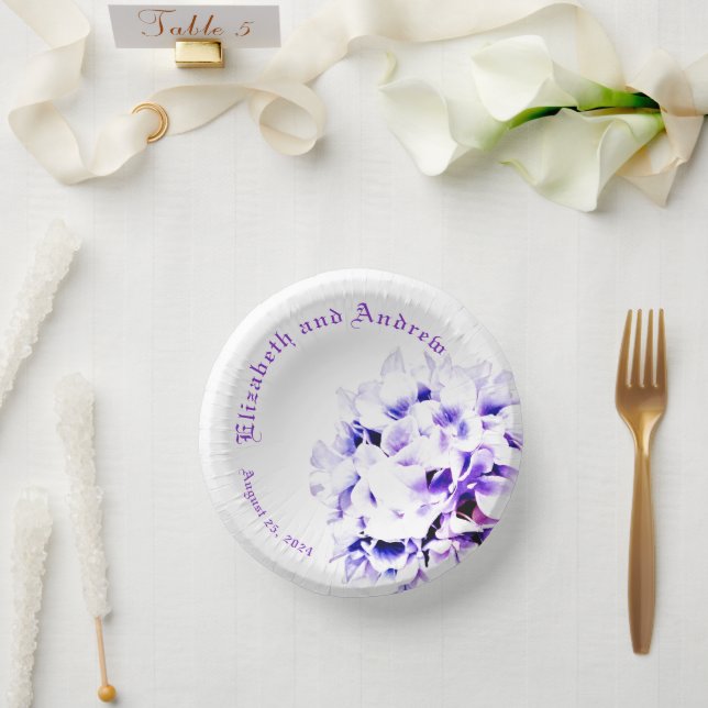 Bols En Carton Violettes élégantes (Mariage)