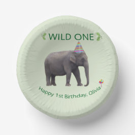 Bols En Carton Wild One Elephant Birthday Artwork