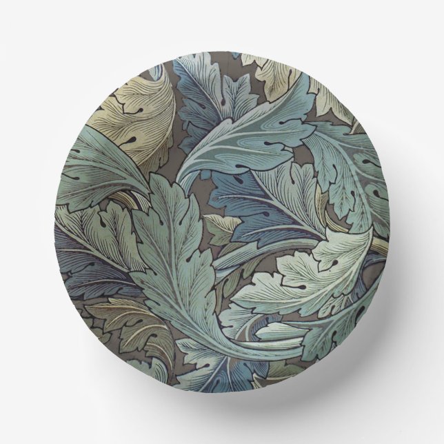Bols En Carton William Morris Acanthus Sage Fleur Floral Botaniqu (Recto)