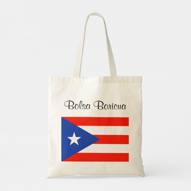 Bolsa Boricua Puerto Rico Flaggentasche 4Ana Tragetasche (Rückseite)