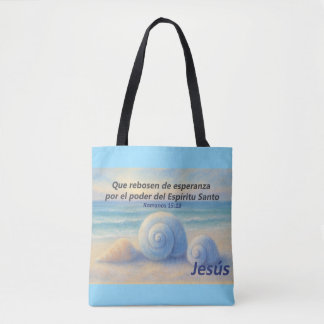 Bolsa caracolas de Mar con Versículo Romanos Tasche