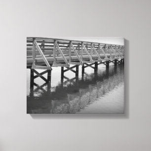 Bolsa Chica-Feuchtgebietsbrücke in Leinwandverpack Leinwanddruck