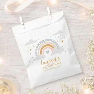 Bolsa De Papel Moderner Regenbogen Neutrale Farben Geschenktütchen