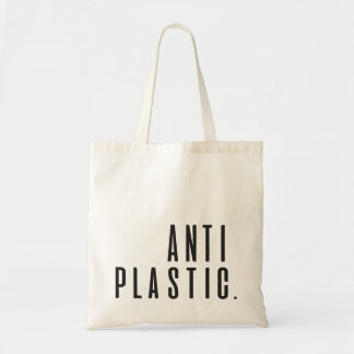 Bolsa de tela anti plástico. Campaña en contra Tragetasche