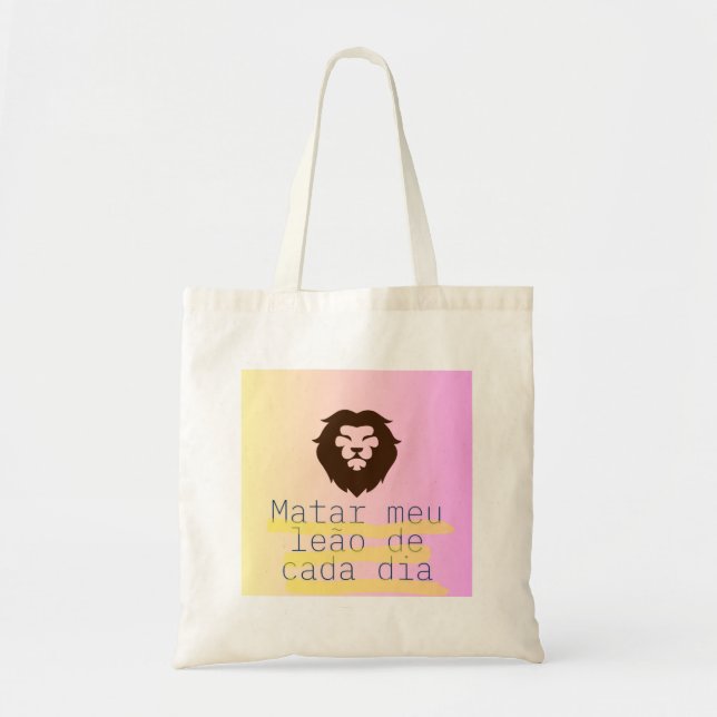 Bolsa Ecobag um leão por dia Tragetasche (Vorne)