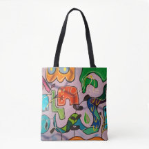 Bolsa tote, estampa em toda a área, Bolsa Tote de