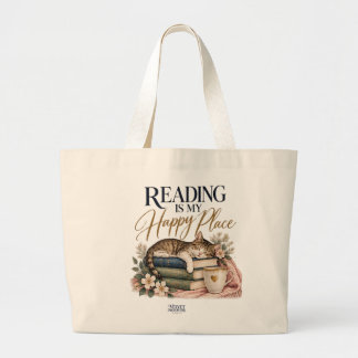 Bolsa Tote Grande «It's My Happy Place» Jumbo Stoffbeutel