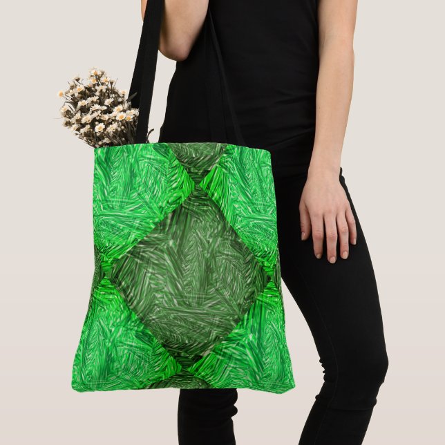 Bolsa verde falsa grama ou folhas de coqueiro tasche (Von Nahem)