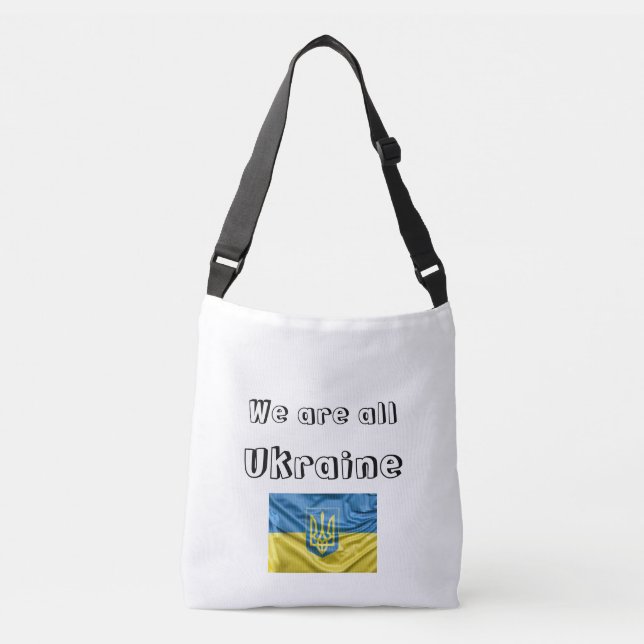 Bolsa We are all Ukraine Tragetaschen Mit Langen Trägern (Vorderseite)