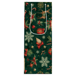 Bolsas de regalos con diseño de navidad  geschenktüte für weinflaschen