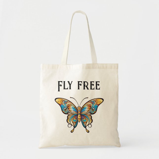 Bolso de tela con diseño de mariposa tragetasche (Vorne)