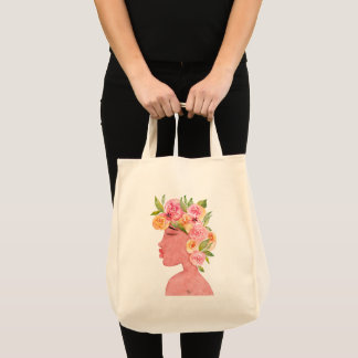 Bolso de tela ilustración acuarela tragetasche
