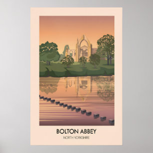 Bolton Abbey Nord Yorkshire Reiseplakat Poster
