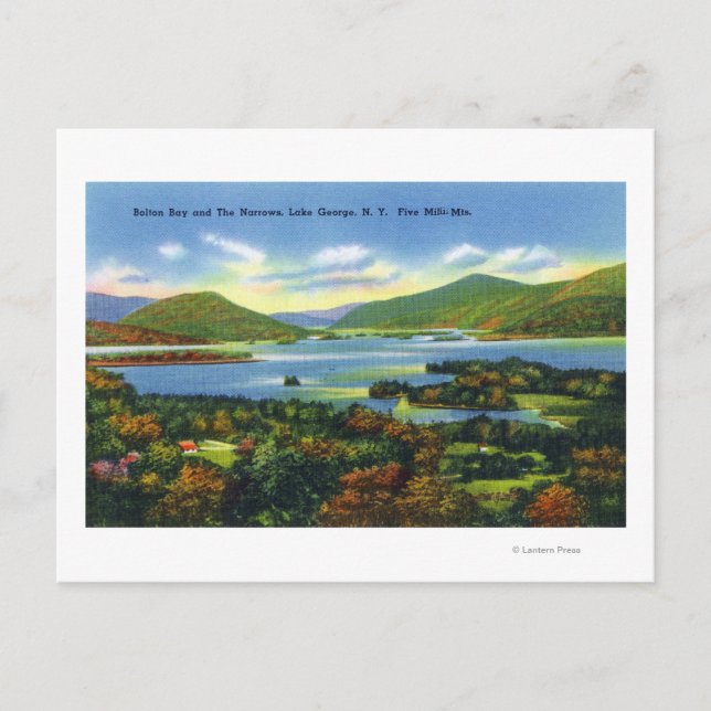 Bolton Bay, Narrows, Fünf-Meilen-Aussicht Postkarte (Vorderseite)