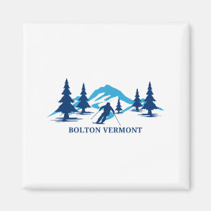 Bolton vermont Skigebiet Skifahren Skifahrer Magnet