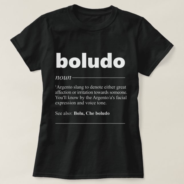 Bolu Definition Funny Gift für Argentinien Fans T-Shirt (Design vorne)