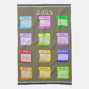 Bolzen aus Fabric Teeküche Handtuch 2023 Kalender