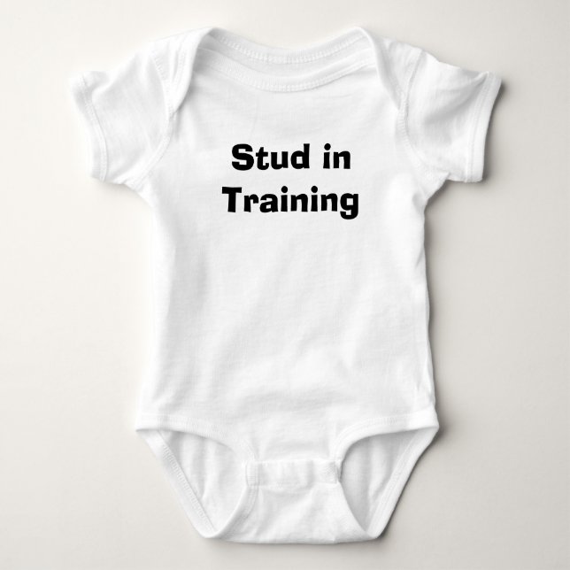 Bolzen im Training Baby Strampler (Vorderseite)