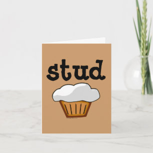 Bolzen-Muffin, niedliches lustiges gebackenes Karte