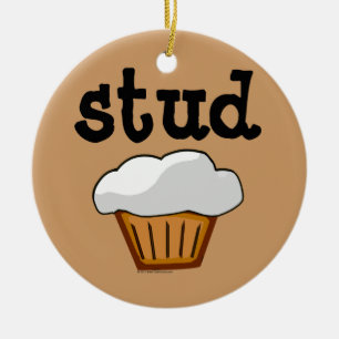 Bolzen-Muffin, niedliches lustiges gebackenes Keramik Ornament
