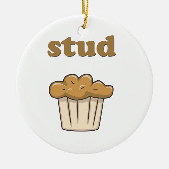 Bolzenmuffin Keramik Ornament (Vorne)