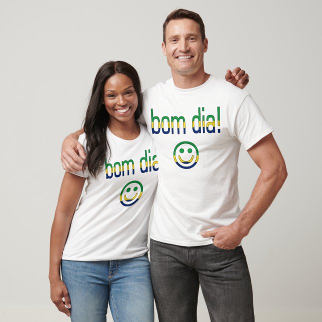 Bom Dia! Brasil-Farben T-Shirt (Unisex)