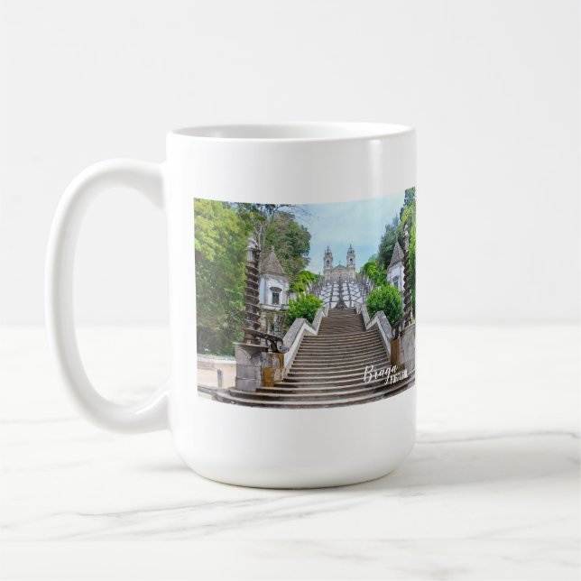 Bom Jesus Braga Heiligtum Foto mit Gebet Kaffeetasse (Links)