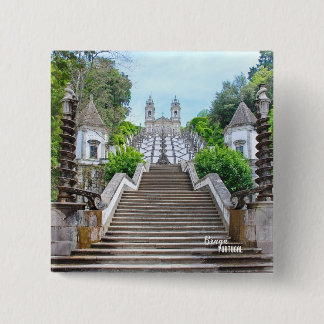Bom Jesus de Braga Katholische Heiligtum, Portugal Button