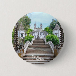Bom Jesus de Braga Katholische Heiligtum, Portugal Button