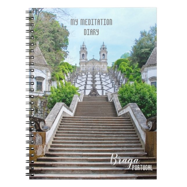 Bom Jesus katholisches Heiligtum Foto, Braga, Port Notizblock (Vorderseite)