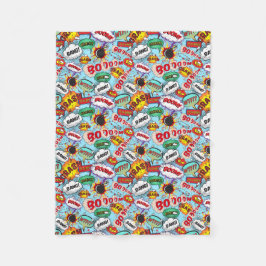 Bomb-Comic-Muster Fleecedecke