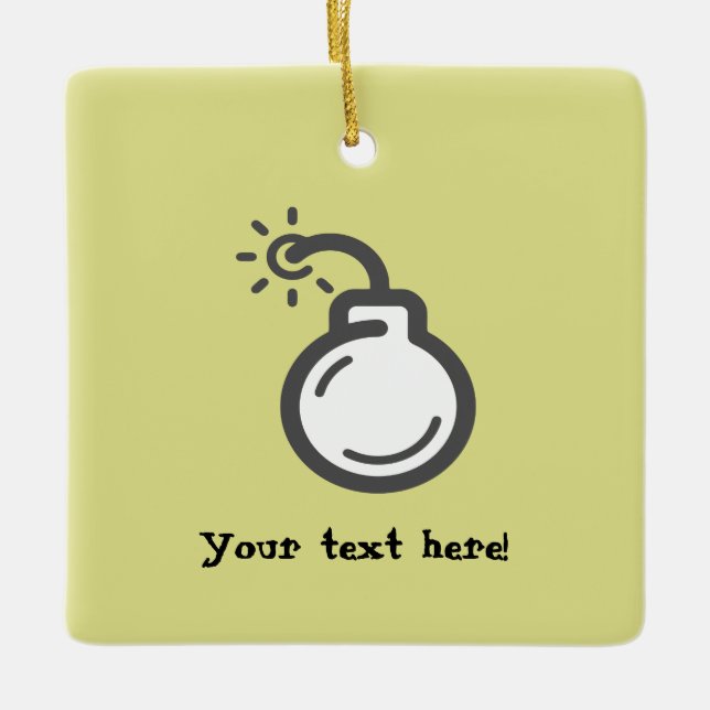 Bomb-Symbol Keramikornament (Vorderseite)