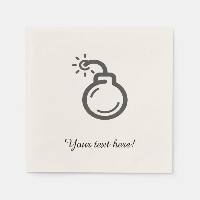 Bomb-Symbol Serviette (Vorderseite)