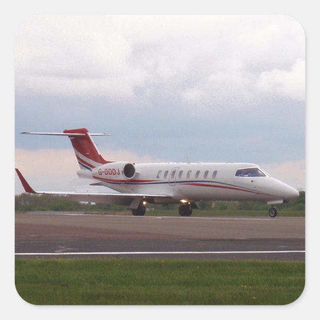 Bombardier Lear Jet 45XR Quadratischer Aufkleber (Vorderseite)