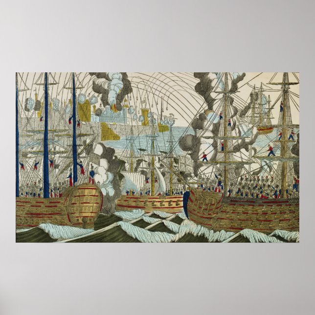 Bombardierung und Belagerung Algiers, 3. Juli 1830 Poster (Vorne)