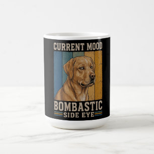 Bombastisches Seitenblick-Labrador Retro Lustiges Kaffeetasse