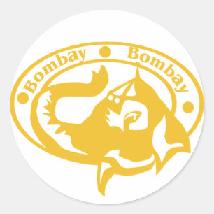 Bombay-Briefmarke Runder Aufkleber