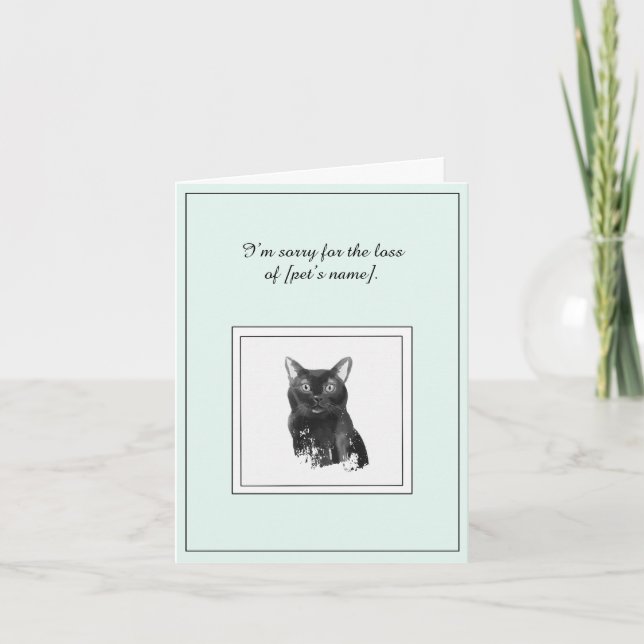Bombay Cat Beileid Faltkarte Karte (Vorderseite)